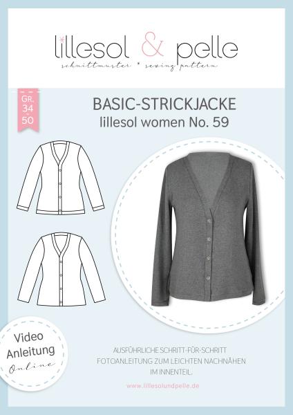 Schnittmustertitelbild Basic-Strickjacke lillesol women No. 59